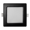 LED Podhľadové svietidlo SQUARE LED/6W/230V 4000K 12x12 cm čierna