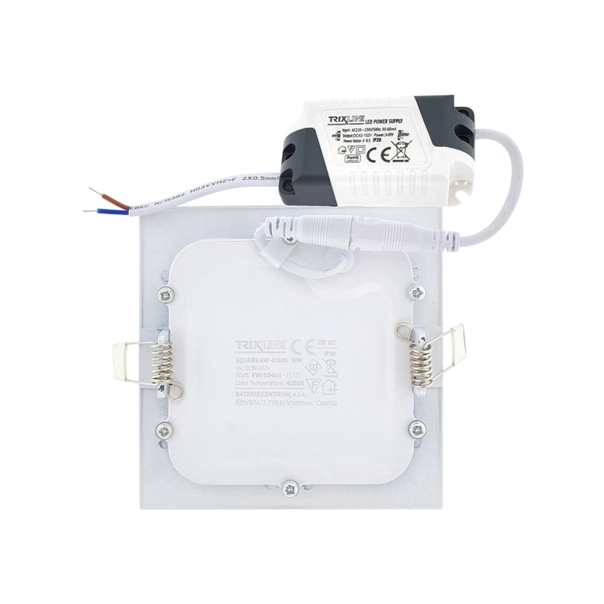 LED Podhľadové svietidlo SQUARE LED/6W/230V 4200K 11,8x11,8 cm biela