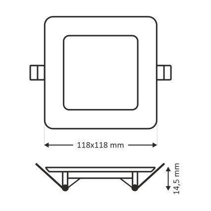 LED Podhľadové svietidlo SQUARE LED/6W/230V 4200K 11,8x11,8 cm biela