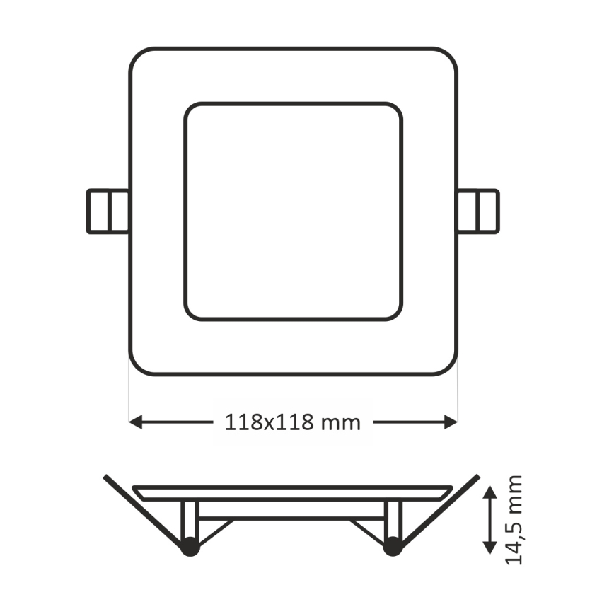 LED Podhľadové svietidlo SQUARE LED/6W/230V 4200K 11,8x11,8 cm biela