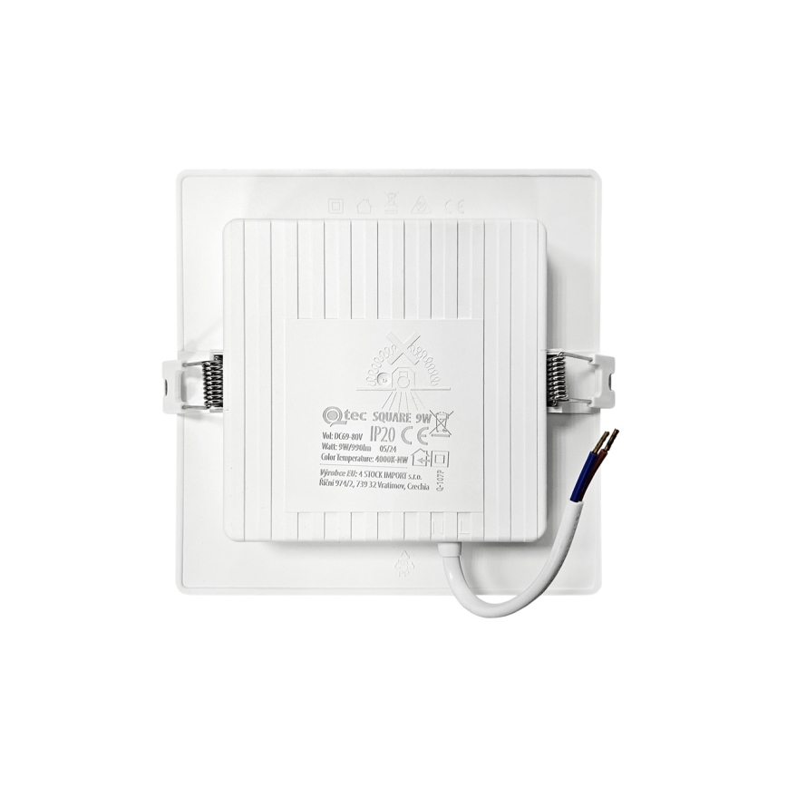 LED Podhľadové svietidlo SQUARE LED/9W/230V 4000K 14,5x14,5 cm biela