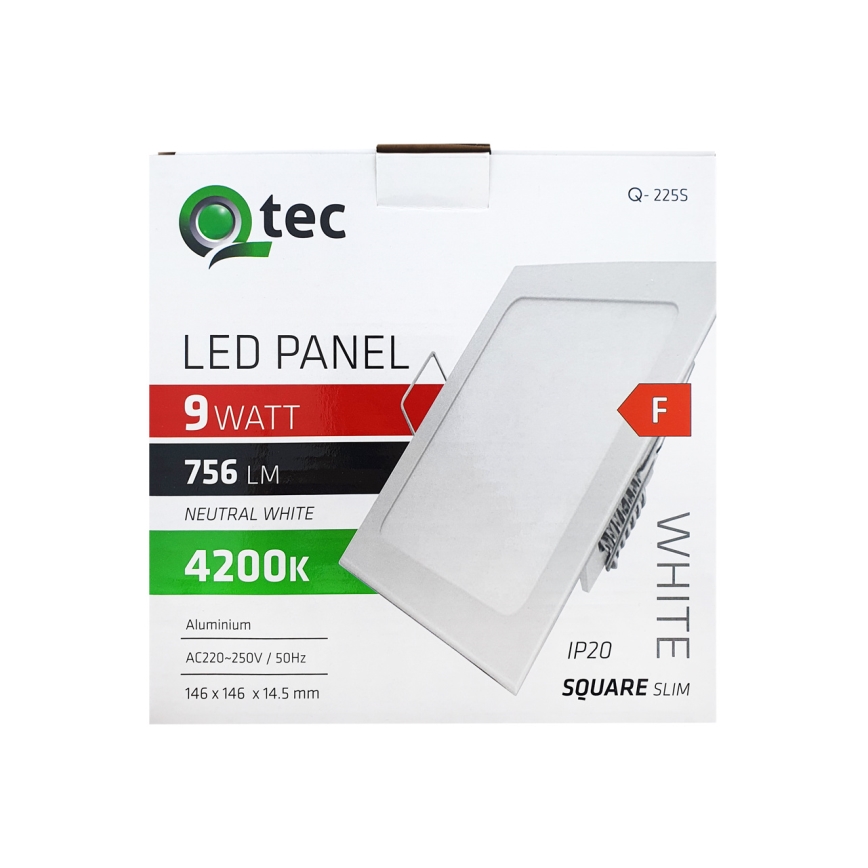LED Podhľadové svietidlo SQUARE LED/9W/230V 4200K 14,6x14,6 cm biela