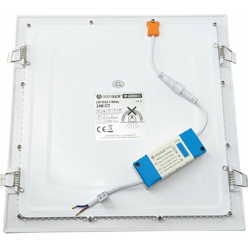 LED Podhľadové svietidlo VEGA LED/24W/230V 2900/3900/5800K 30x30 cm biela