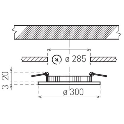 LED Podhľadové svietidlo VEGA LED/24W/230V 2900/3900/5800K pr. 30 cm biela