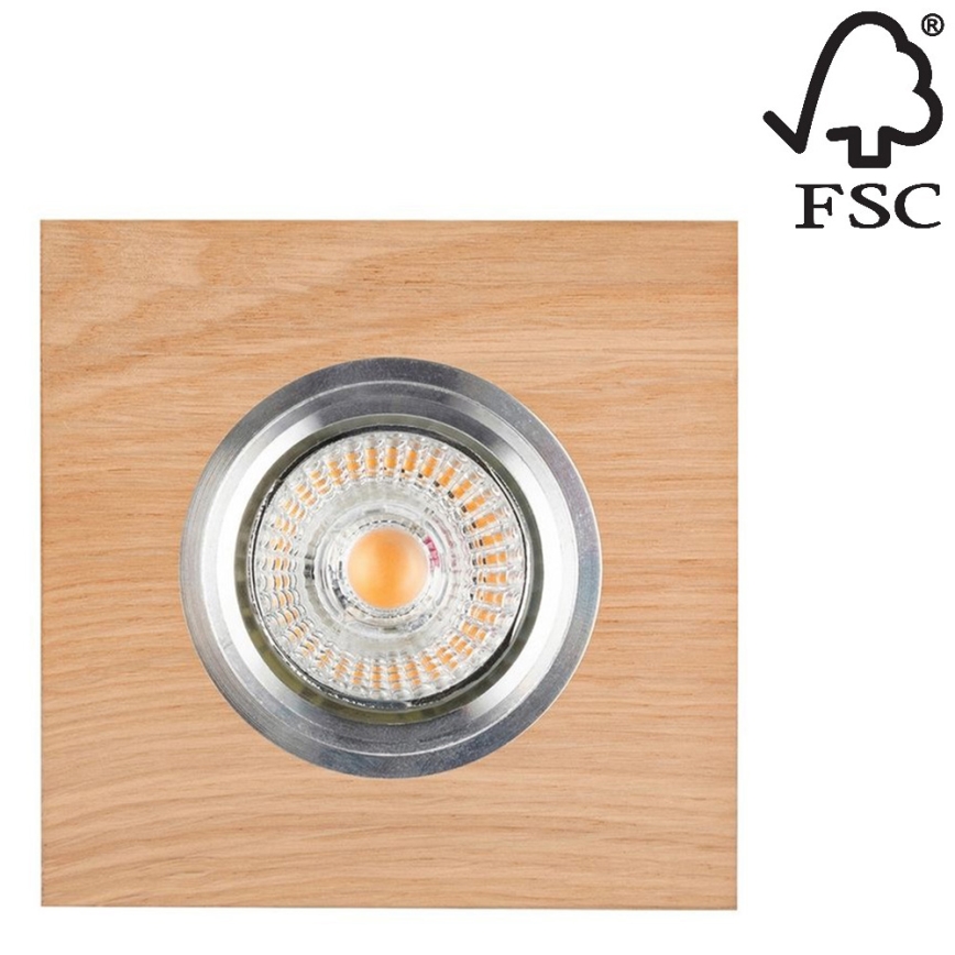LED Podhľadové svietidlo VITAR 1xGU10/5W/230V CRI 90 dub – FSC certifikované