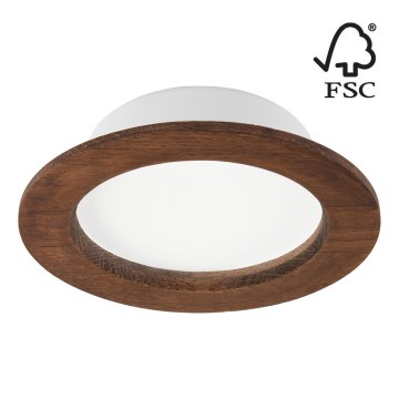 LED Podhľadové svietidlo WOODY SPOT LED/12,5W/230V 3000K čerešňa ø 16 cm