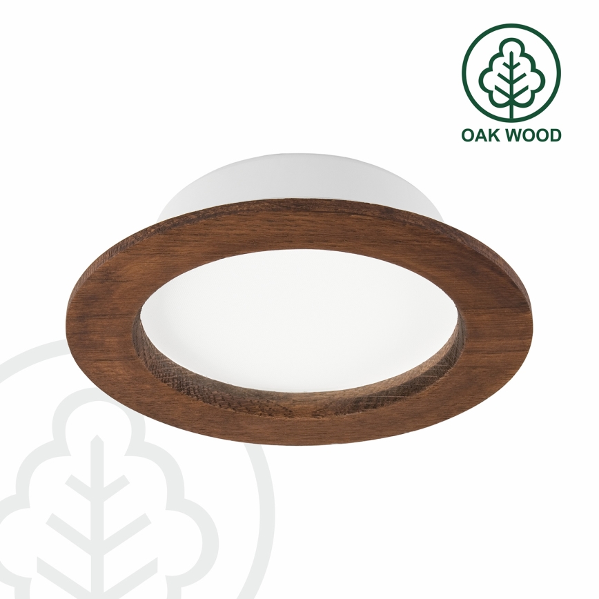 LED Podhľadové svietidlo WOODY SPOT LED/12,5W/230V 3000K čerešňa ø 16 cm