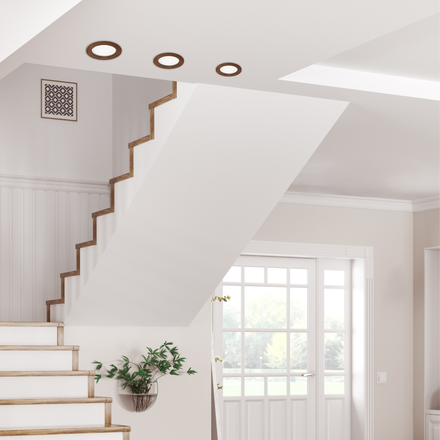 LED Podhľadové svietidlo WOODY SPOT LED/12,5W/230V 3000K čerešňa ø 16 cm