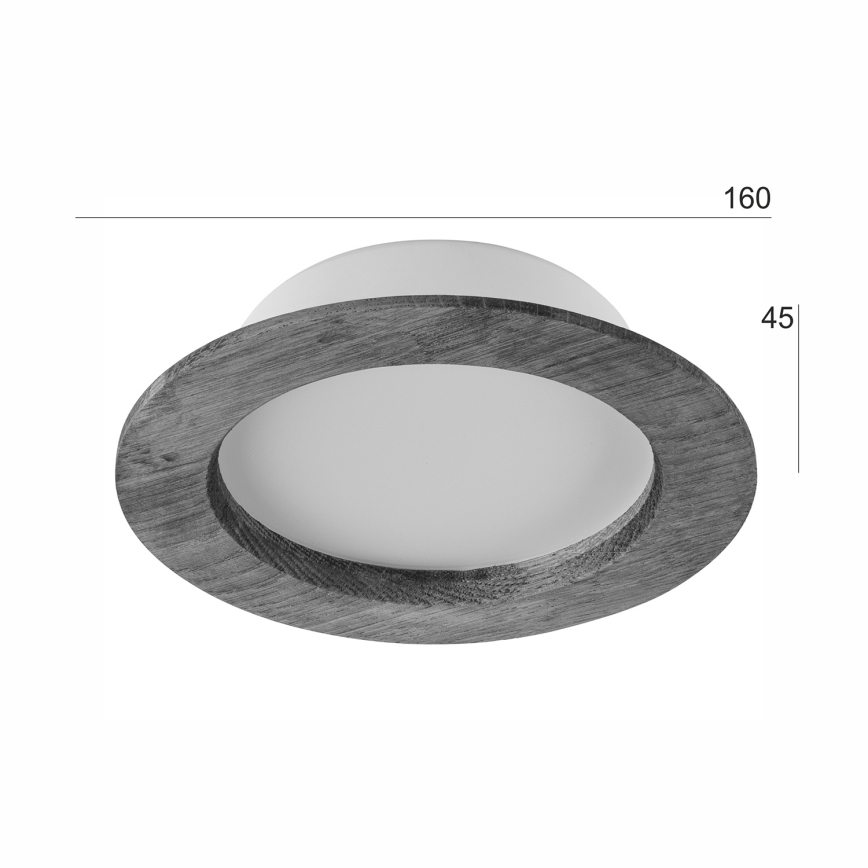 LED Podhľadové svietidlo WOODY SPOT LED/12,5W/230V 3000K čerešňa ø 16 cm