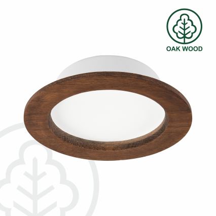 LED Zapustené svietidlo WOODY SPOT LED/12,5W/230V 3000K čerešňa ? 16 cm