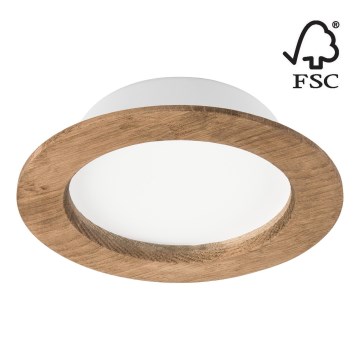 LED Podhľadové svietidlo WOODY SPOT LED/12,5W/230V 3000K orech ø 16 cm