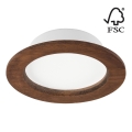 LED Podhľadové svietidlo WOODY SPOT LED/12,5W/230V 4000K čerešňa ø 16 cm