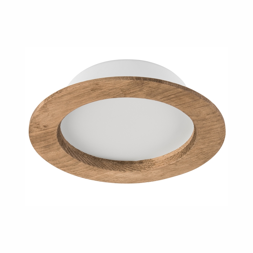 LED Podhľadové svietidlo WOODY SPOT LED/12,5W/230V 4000K orech ø 16 cm