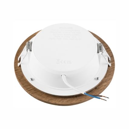 LED Podhľadové svietidlo WOODY SPOT LED/12,5W/230V 4000K orech ø 16 cm
