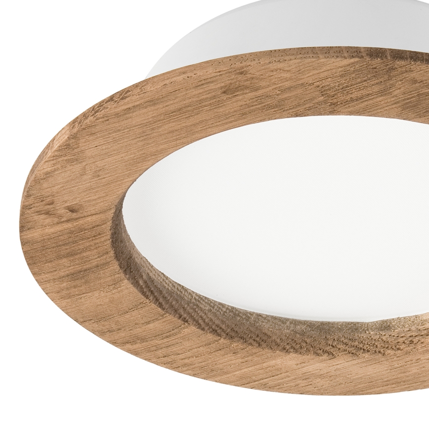 LED Podhľadové svietidlo WOODY SPOT LED/12,5W/230V 4000K orech ø 16 cm
