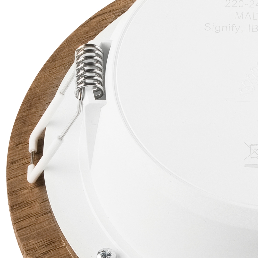 LED Podhľadové svietidlo WOODY SPOT LED/12,5W/230V 4000K orech ø 16 cm