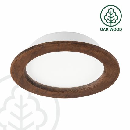 LED Podhľadové svietidlo WOODY SPOT LED/16,5W/230V 4000K čerešňa ø 18,5 cm