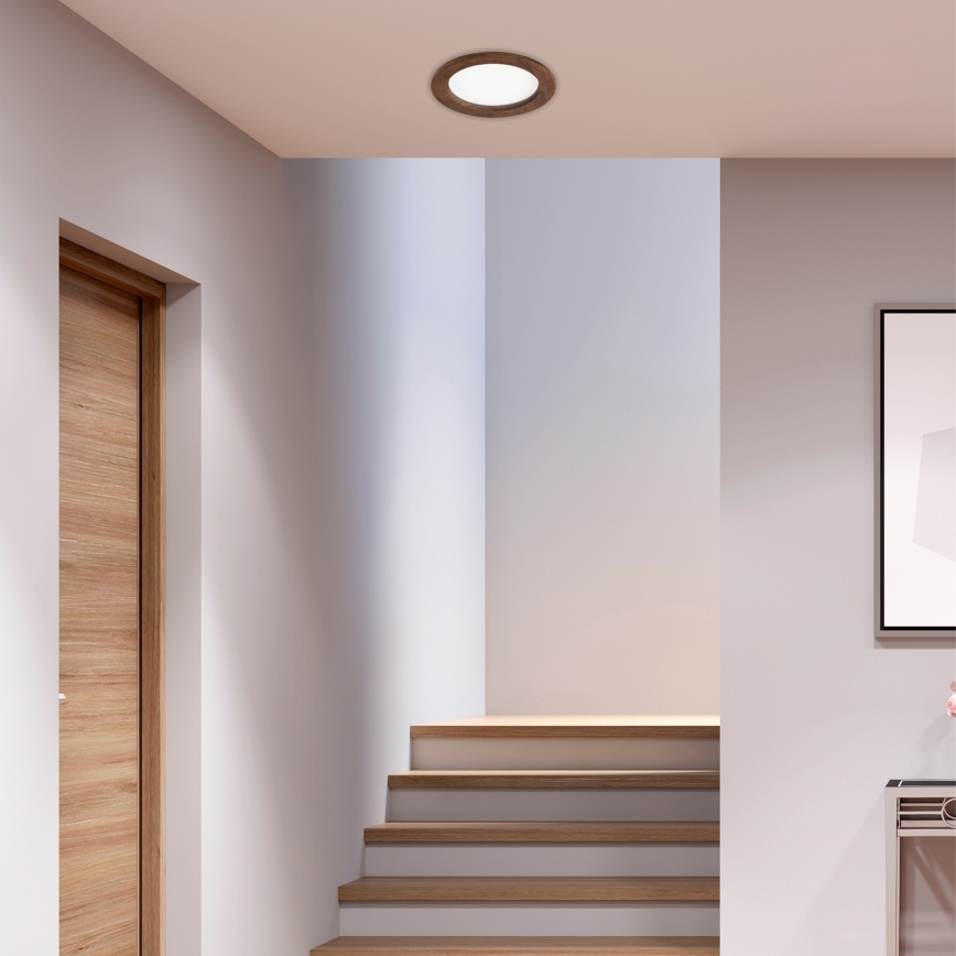 LED Podhľadové svietidlo WOODY SPOT LED/16,5W/230V 4000K čerešňa ø 18,5 cm