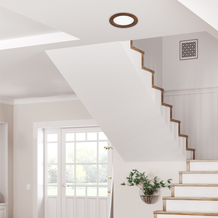 LED Podhľadové svietidlo WOODY SPOT LED/16,5W/230V 4000K čerešňa ø 18,5 cm