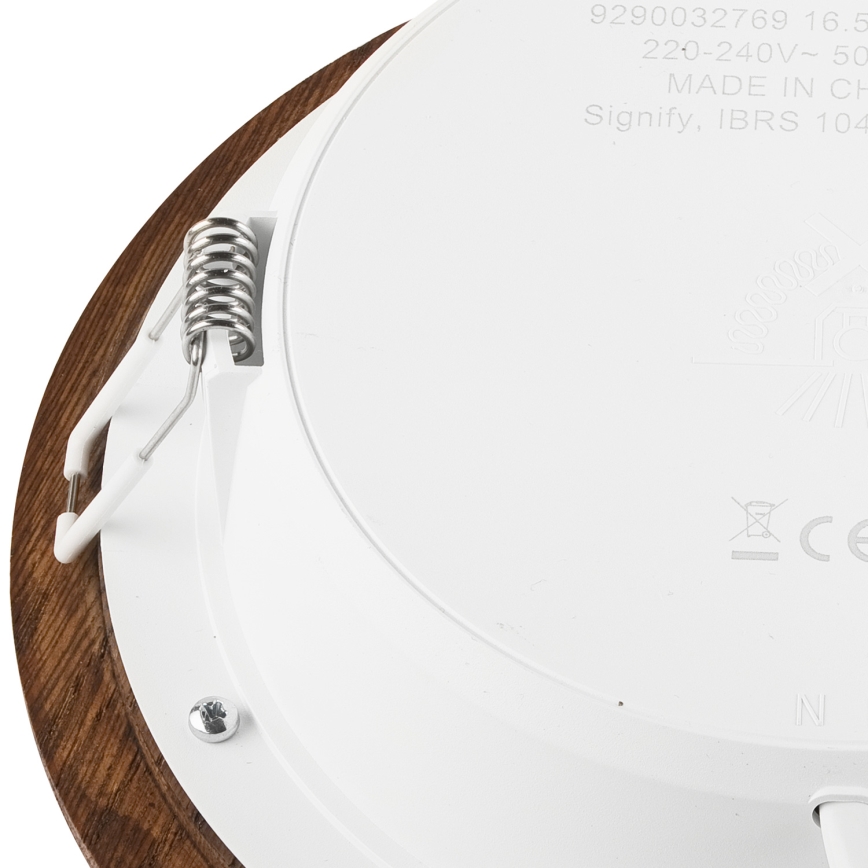 LED Podhľadové svietidlo WOODY SPOT LED/16,5W/230V 4000K čerešňa ø 18,5 cm