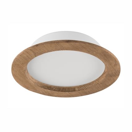 LED Podhľadové svietidlo WOODY SPOT LED/16,5W/230V 4000K orech ø 18,5 cm