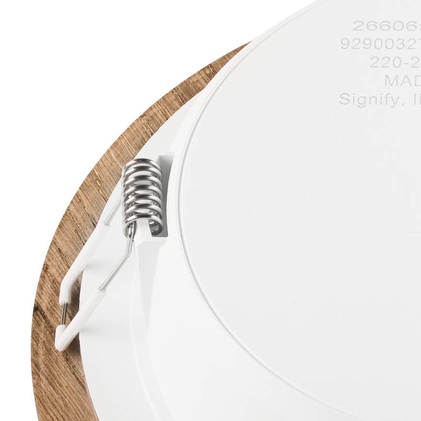 LED Podhľadové svietidlo WOODY SPOT LED/16,5W/230V 4000K orech ø 18,5 cm
