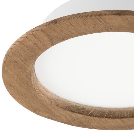 LED Zapustené svietidlo WOODY SPOT LED/16,5W/230V 4000K orech ? 18,5 cm