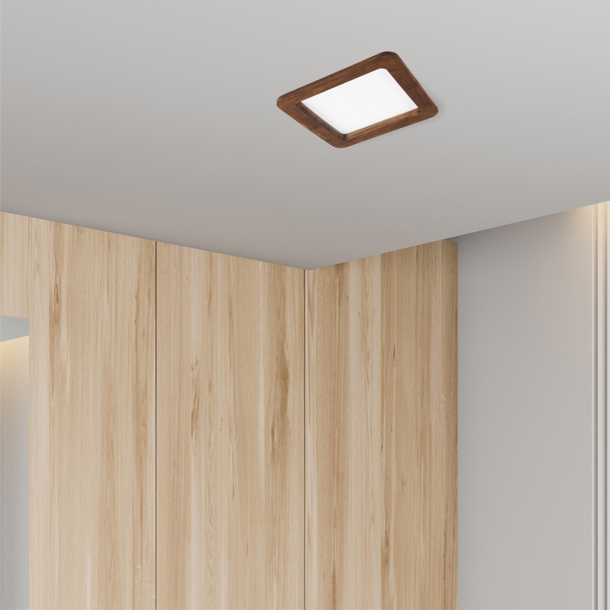 LED Podhľadové svietidlo WOODY SPOT LED/17W/230V 3000K čerešňa 18,5x18,5 cm