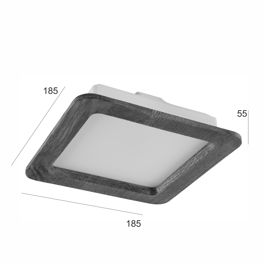 LED Podhľadové svietidlo WOODY SPOT LED/17W/230V 3000K čerešňa 18,5x18,5 cm