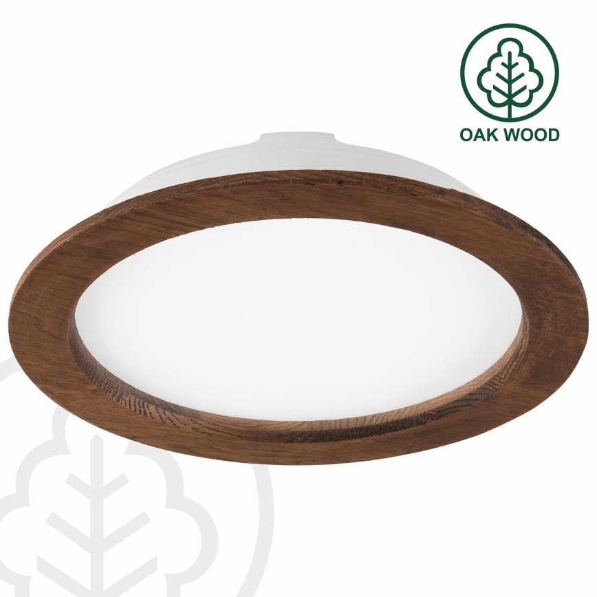 LED Podhľadové svietidlo WOODY SPOT LED/23,5W/230V 4000K čerešňa ø 23,5 cm