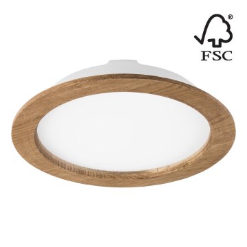 LED Podhľadové svietidlo WOODY SPOT LED/23,5W/230V 4000K orech ø 23,5 cm