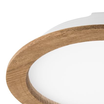LED Podhľadové svietidlo WOODY SPOT LED/23,5W/230V 4000K orech ø 23,5 cm