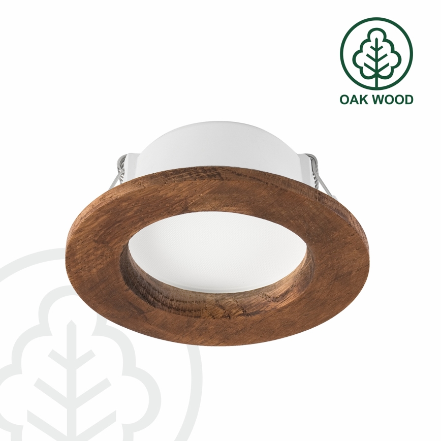 LED Podhľadové svietidlo WOODY SPOT LED/5,5W/230V 4000K čerešňa ø 10 cm