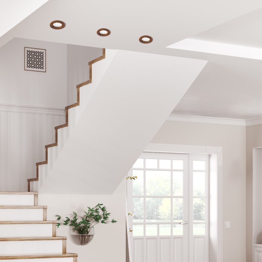 LED Podhľadové svietidlo WOODY SPOT LED/5,5W/230V 4000K čerešňa ø 10 cm