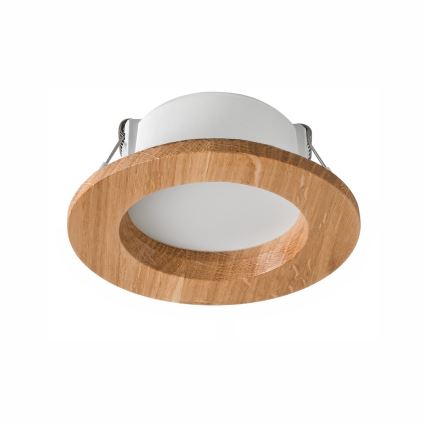 LED Podhľadové svietidlo WOODY SPOT LED/5,5W/230V 4000K dub ø 10 cm