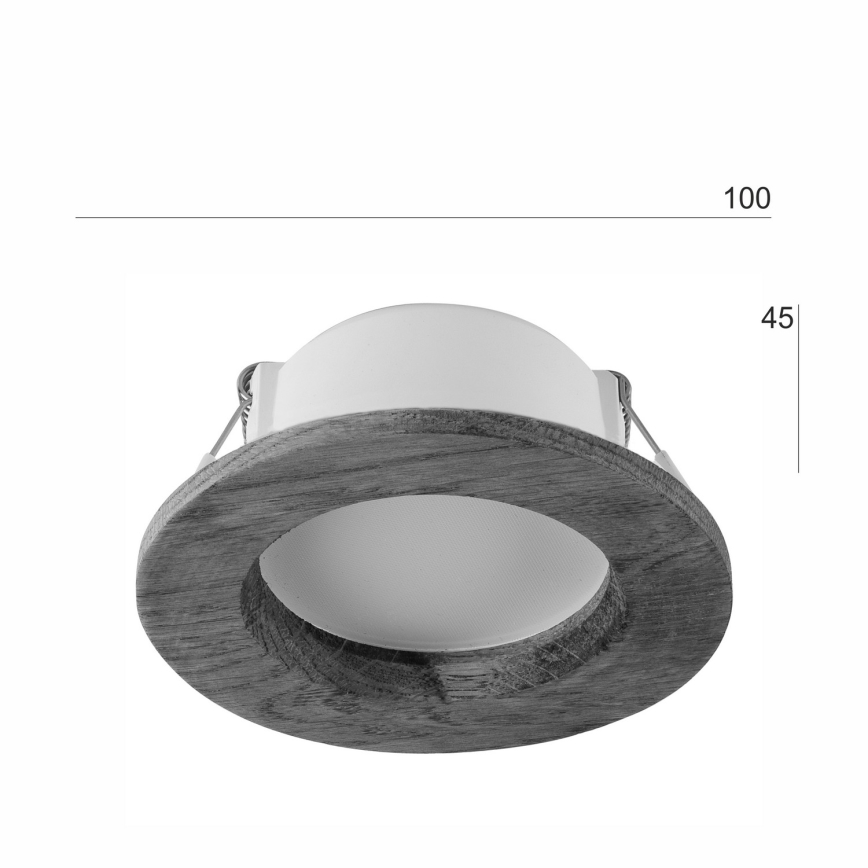 LED Podhľadové svietidlo WOODY SPOT LED/5,5W/230V 4000K dub ø 10 cm