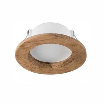 LED Zapustené stropné svietidlo WOODY SPOT LED/5,5W/230V 4000K orech ? 10 cm