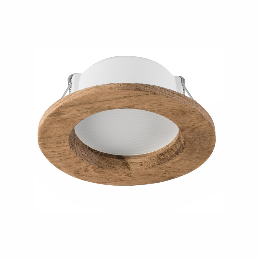 LED Zapustené stropné svietidlo WOODY SPOT LED/5,5W/230V 4000K orech ? 10 cm
