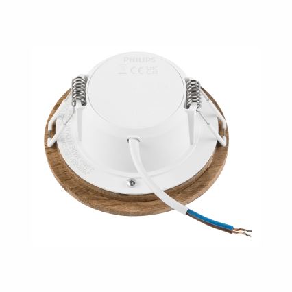 LED Zapustené stropné svietidlo WOODY SPOT LED/5,5W/230V 4000K orech ? 10 cm