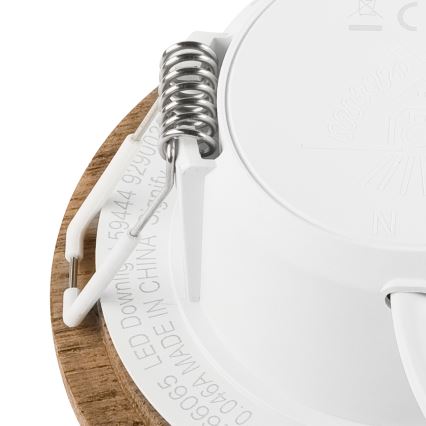 LED Zapustené stropné svietidlo WOODY SPOT LED/5,5W/230V 4000K orech ? 10 cm