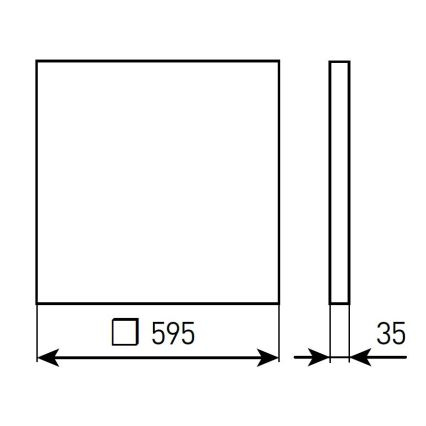 LED stmievateľný podhľadový panel do kúpeľne STELLA LED/28/32/36/40W/230V 59,5x59,5 cm CRI 90 IP44 biela