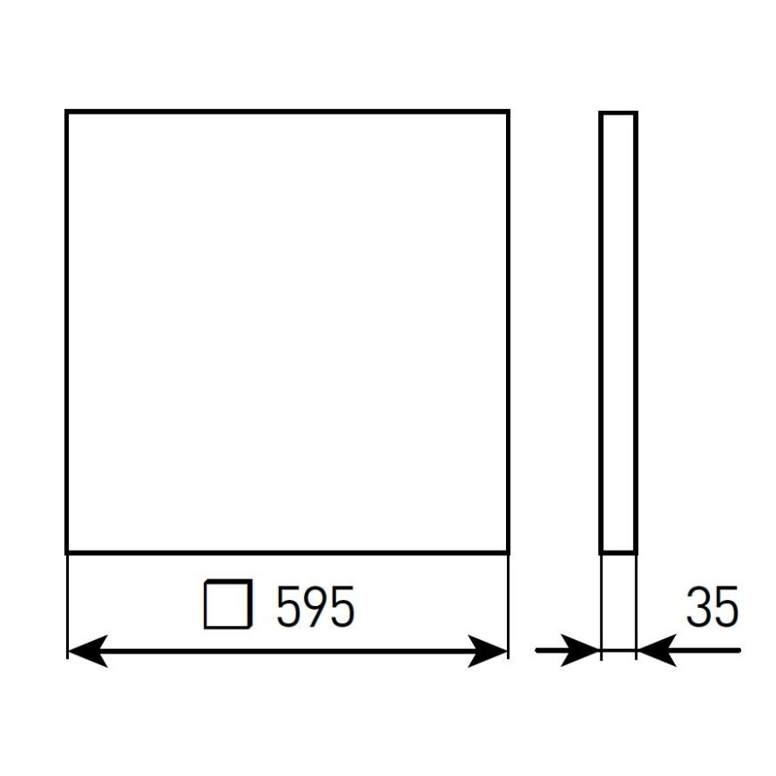 LED stmievateľný podhľadový panel do kúpeľne STELLA LED/28/32/36/40W/230V 59,5x59,5 cm CRI 90 IP44 biela