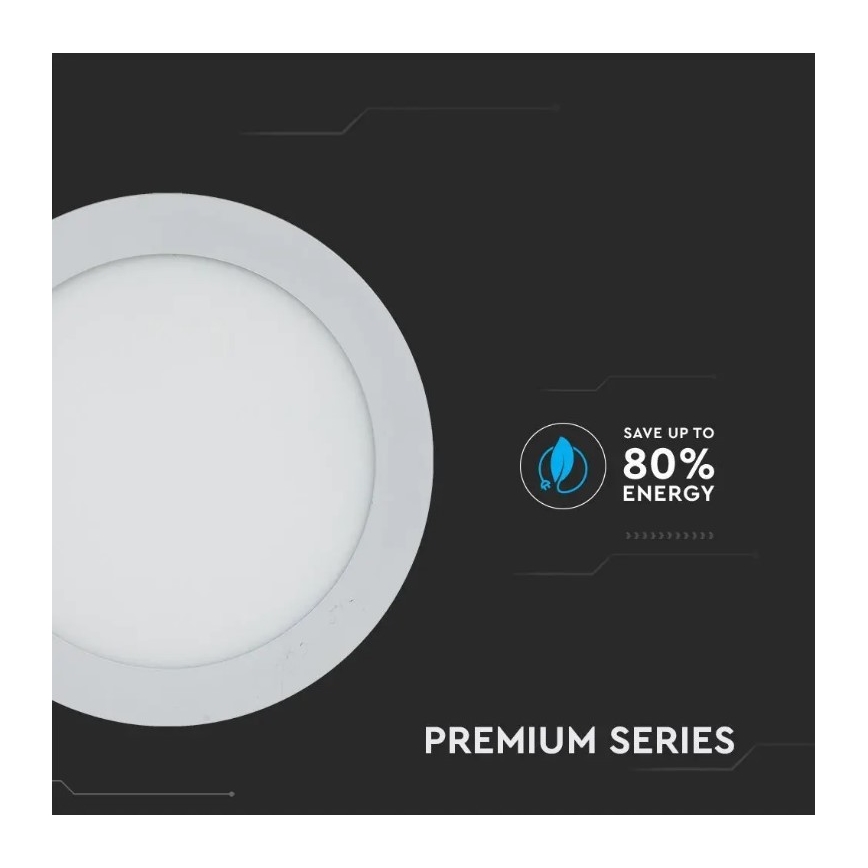 LED Podhľadový panel LED/18W/230V 3000K okrúhly