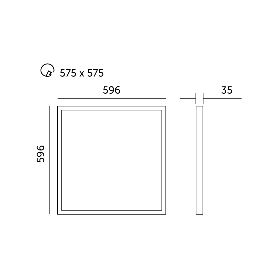 LED Podhľadový panel LED/40W/230V 4000K 60x60 cm