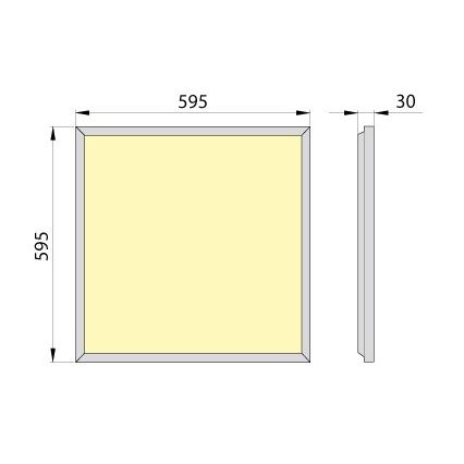 LED Podhľadový panel OREGA PLUS 60 LED/40W/230V 4000K IP40
