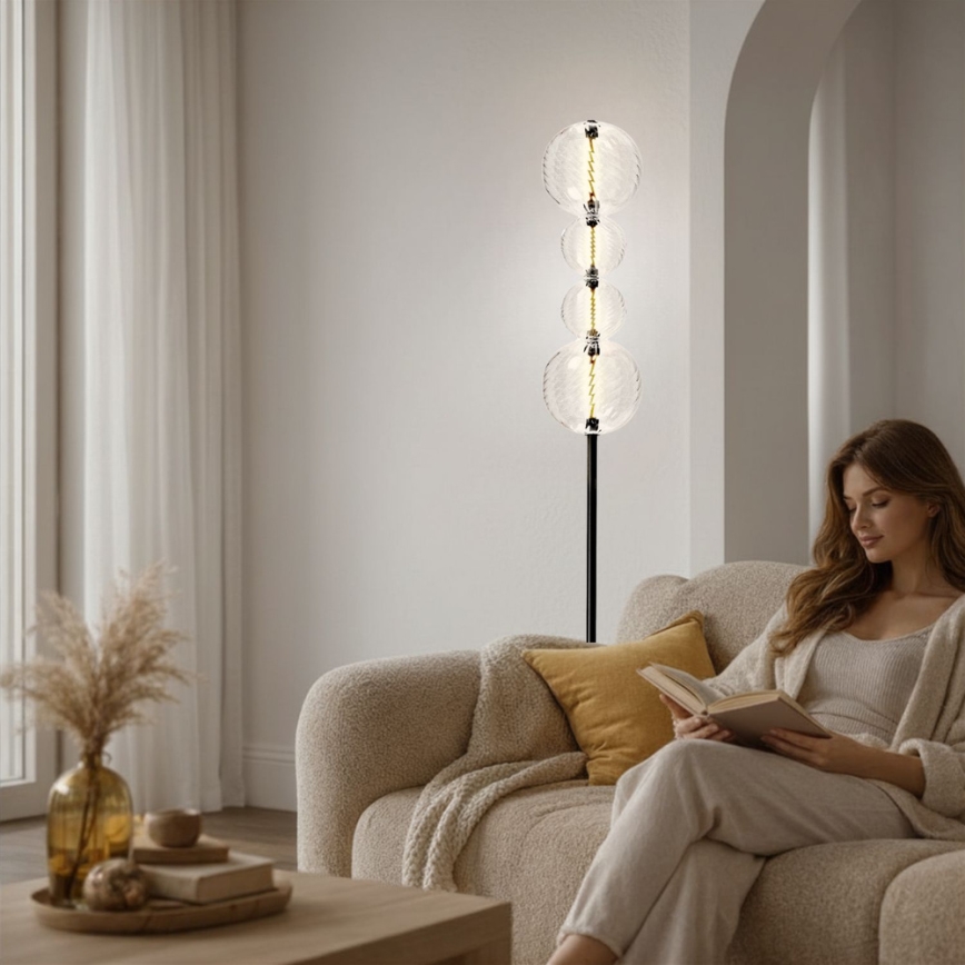 LED podlahová lampa PLAYA LED/15W/230V čierna