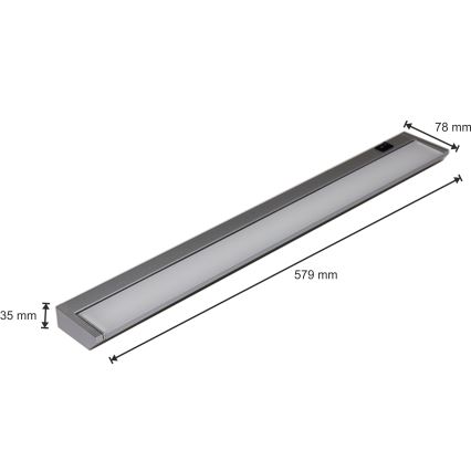 LED Podlinkové svietidlo LED/10W/230V strieborná