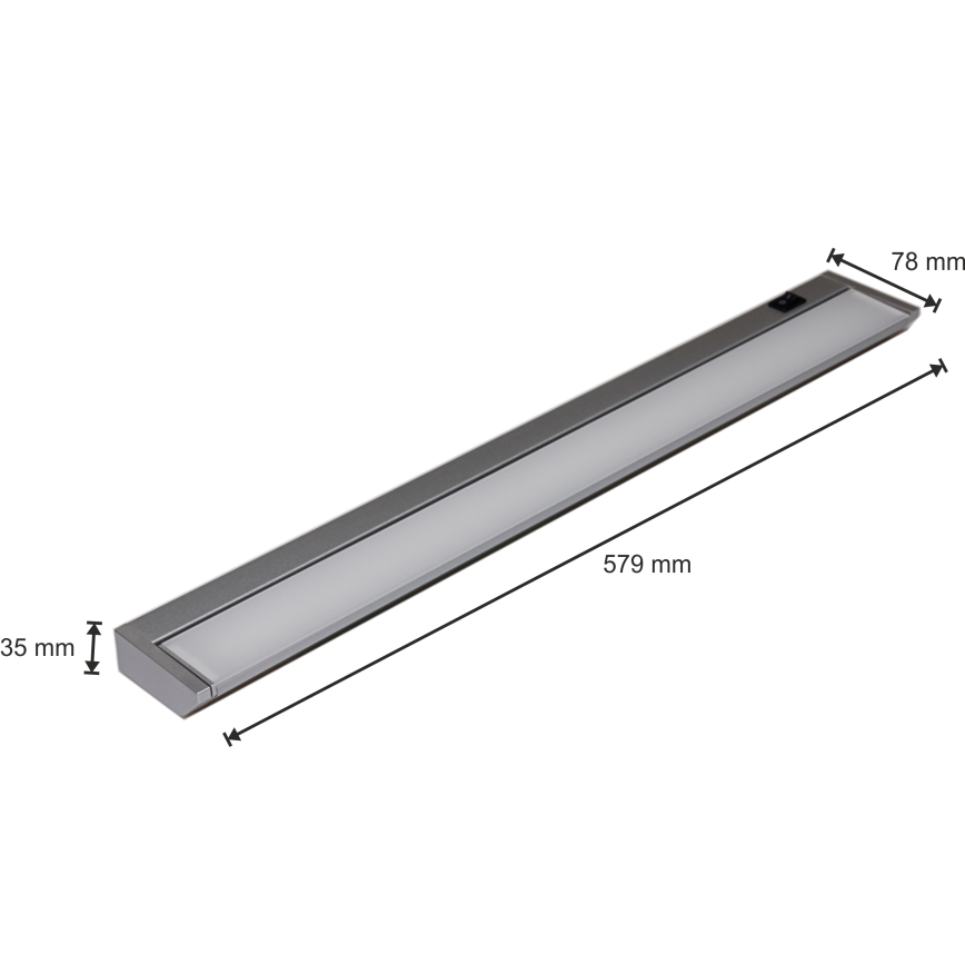 LED Podlinkové svietidlo LED/10W/230V strieborná