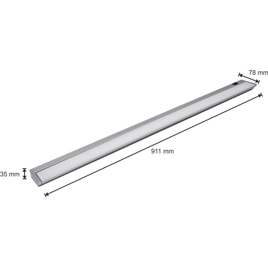 LED Podlinkové svietidlo LED/15W/230V strieborná