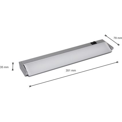 LED Podlinkové svietidlo LED/5W/230V strieborná